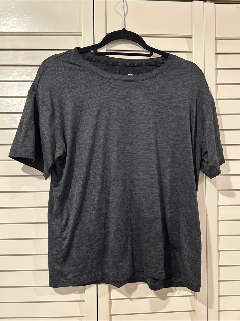 Champion Men's Charcoal Short Sleeve Crew Tee Small